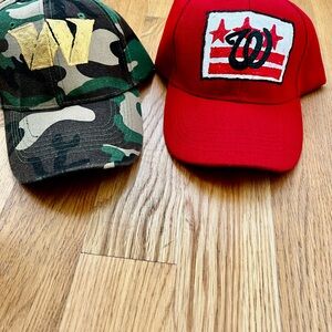 Washington DC Custom Baseball Cap - Set of 2 Painted by local artist 14th St NW